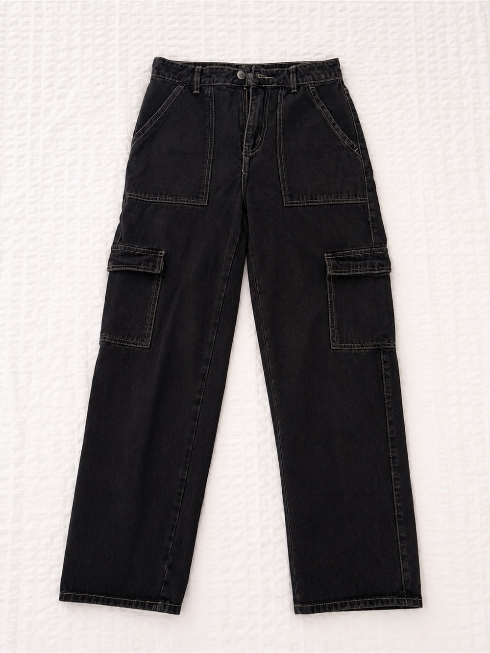 Black Cargo Jeans